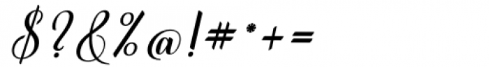 Bridgate Script  Italic Font OTHER CHARS