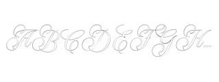 Bridgerton Outline Font UPPERCASE