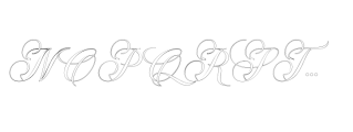 Bridgerton Outline Font UPPERCASE