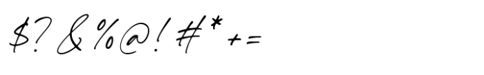 Bridget Signature Font OTHER CHARS