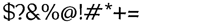 Brigane Extra Light Font OTHER CHARS