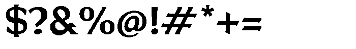 Brigane Medium Font OTHER CHARS