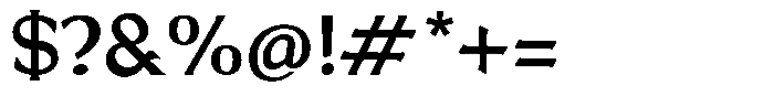 Brigane Regular Font OTHER CHARS