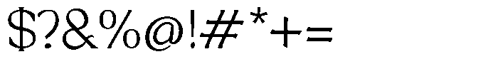 Brigane Thin Font OTHER CHARS