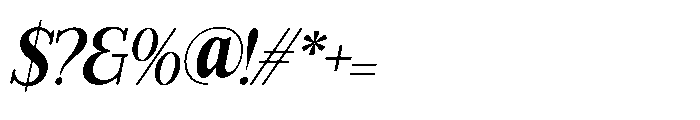 Brighas Oblique Font OTHER CHARS