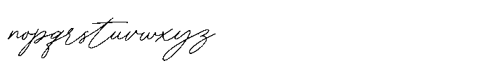 Bright Charm Script Font LOWERCASE