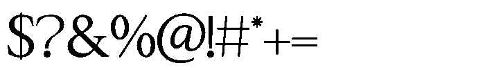 Bright Charm Serif Font OTHER CHARS