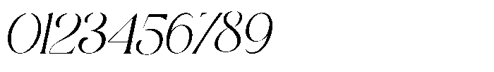 Bright Glitten Italic Font OTHER CHARS