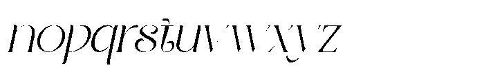 Bright Glitten Italic Font LOWERCASE