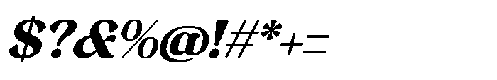 Bright Kondi Italic Font OTHER CHARS