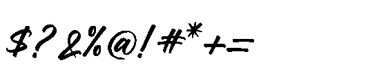 Brighten Shootters Regular Font OTHER CHARS