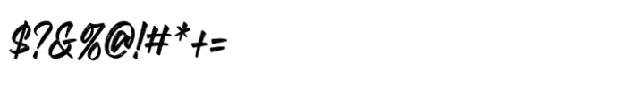 Brighter Brush Font OTHER CHARS