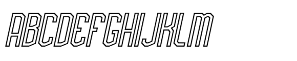 Brightland Italic Line Font LOWERCASE