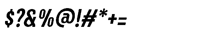 Brightons Bold Oblique Font OTHER CHARS