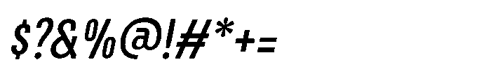 Brightons Medium Oblique Font OTHER CHARS