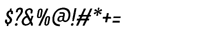 Brightons Oblique Font OTHER CHARS