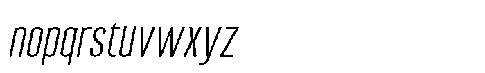 Brightons Thin Oblique Font LOWERCASE