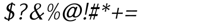 Brightsight Regular Italic Font OTHER CHARS