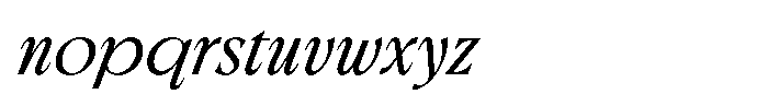 Brighty Harmony Italic Font LOWERCASE