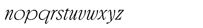 Brighty Harmony Light Italic Font LOWERCASE
