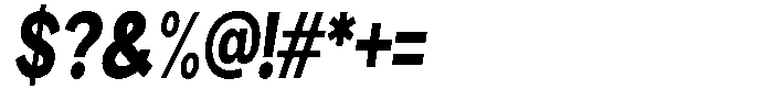Brigife Black Condensed Slant Font OTHER CHARS