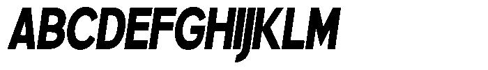 Brigife Black Condensed Slant Font UPPERCASE