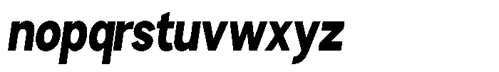 Brigife Black Condensed Slant Font LOWERCASE