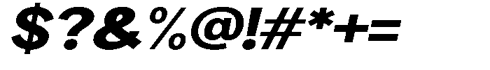 Brigife Black Expanded Slant Font OTHER CHARS