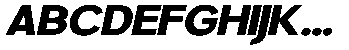 Brigife Black Expanded Slant Font UPPERCASE