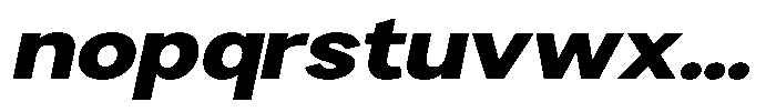 Brigife Black Expanded Slant Font LOWERCASE