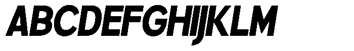 Brigife Black Semi Condensed Slant Font UPPERCASE