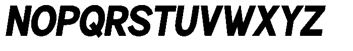 Brigife Black Semi Condensed Slant Font UPPERCASE