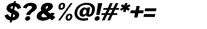 Brigife Black Semi Expanded Slant Font OTHER CHARS