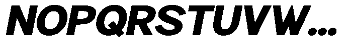 Brigife Black Semi Expanded Slant Font UPPERCASE