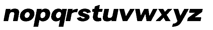 Brigife Black Semi Expanded Slant Font LOWERCASE