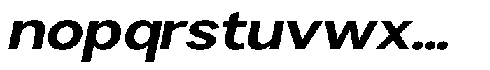 Brigife Bold Expanded Slant Font LOWERCASE