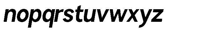Brigife Bold Semi Condensed Slant Font LOWERCASE