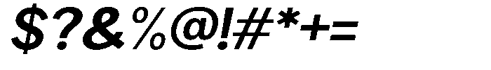 Brigife Bold Semi Expanded Slant Font OTHER CHARS
