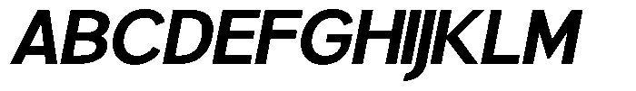 Brigife Bold Semi Expanded Slant Font UPPERCASE
