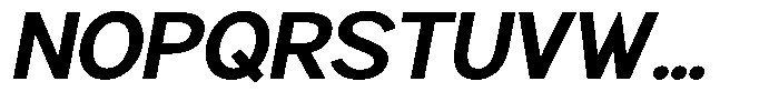 Brigife Bold Semi Expanded Slant Font UPPERCASE