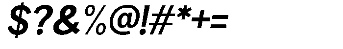 Brigife Bold Slant Font OTHER CHARS