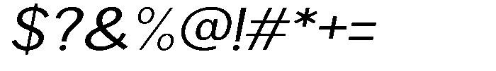 Brigife Expanded Slant Font OTHER CHARS