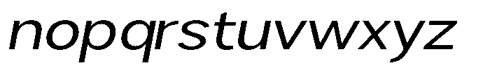Brigife Expanded Slant Font LOWERCASE