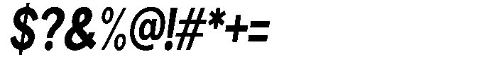 Brigife Extra Bold Condensed Slant Font OTHER CHARS