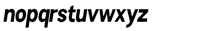 Brigife Extra Bold Condensed Slant Font LOWERCASE