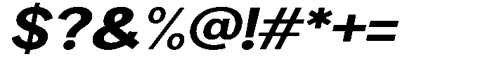 Brigife Extra Bold Expanded Slant Font OTHER CHARS