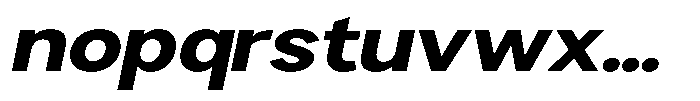 Brigife Extra Bold Expanded Slant Font LOWERCASE