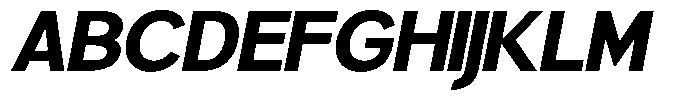 Brigife Extra Bold Semi Expanded Slant Font UPPERCASE