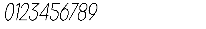 Brigife Extra Light Condensed Slant Font OTHER CHARS