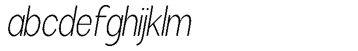Brigife Extra Light Condensed Slant FONT